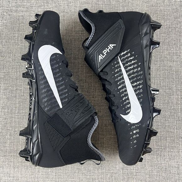 Nike Alpha Menace Pro 2 Mid Football Cleats Black White Men\'s Sz 16 AQ3209-002